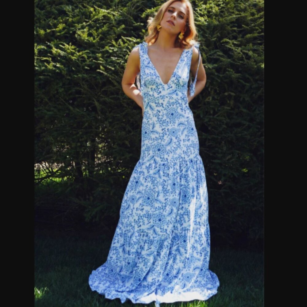 Smith & Quinn Clementine Dress Zinnie Love Maxi Boho Cottagecore Bridesmaid  XL